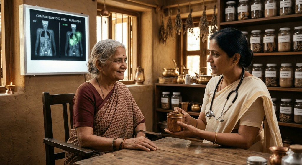 आयुर्वेद रसायन चिकित्सा फॉलिकुलर लिम्फोमा स्टेज IV 1 113178